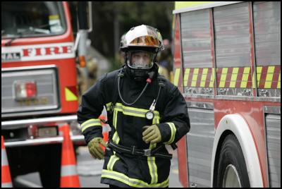 Firefighters step up to the Sky Tower Challenge