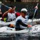 Teams kayaking through Milford Sound