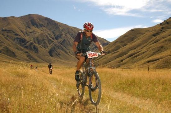 A rider near Aid Station 3 in the Motatapu Valley