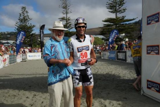 Previous race director Robin Judkins and new race director Richard Ussher