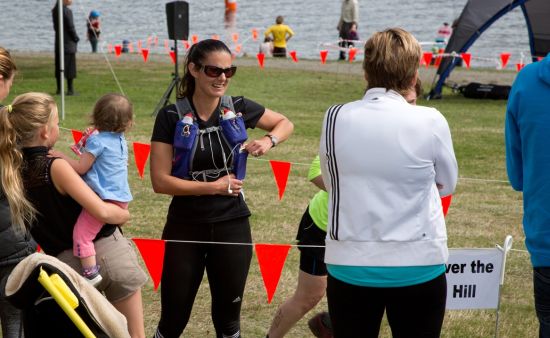 Georgia McChlery prepares to begin a lap of the run course